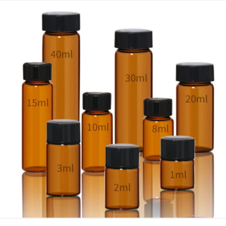 sample bottles Cosmetic Sample Glass Ball Bottle for Essential Oil Available in 2ml 3ml 5ml 8ml Sizes