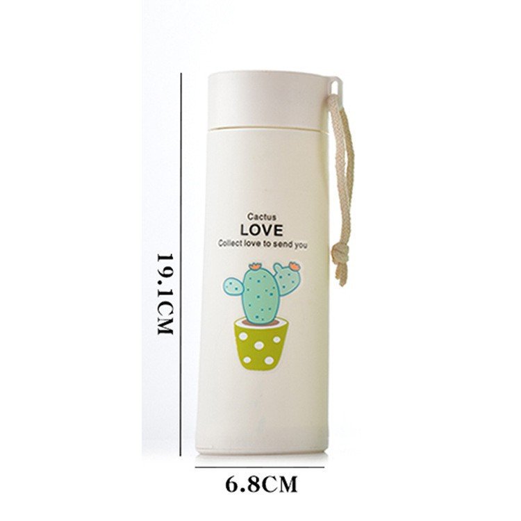 Creative Multi Colors Fleshy Glass Water Cup Portable Double Layer Succulent Glass Bottle Custom Logo