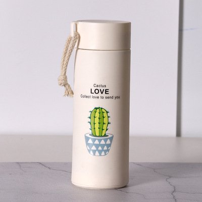 Creative Multi Colors Fleshy Glass Water Cup Portable Double Layer Succulent Glass Bottle Custom Logo