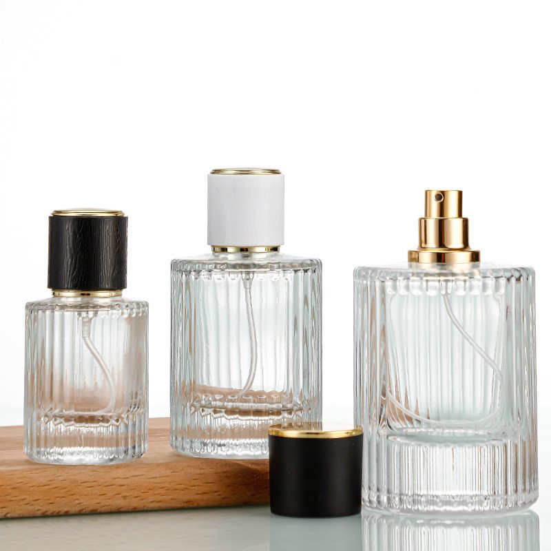 5OML Luxury Wholesale Spot Clear Round Perfume Glass Bottle Cylindrical Empty Perfume Separate Bottle