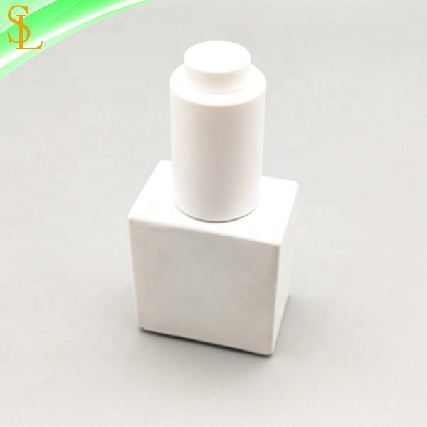 Fancy matte white glass dropper bottle 10ml with matte white press pump dropper cap for eye serum and lash adhesive