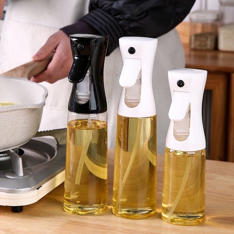 Customized Glass Bottle Oil Sprayer For Cooking Olive Oil Spray 200ml 300ml Bottle Kitchen Storage And Container Oil jar Bottle
