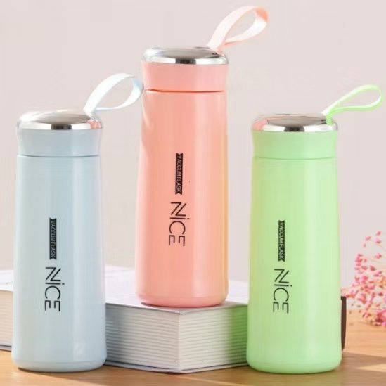 New Nice Glass Liner Bottle Custom Logo Glass Bottle Advertising Gift Water Bottle