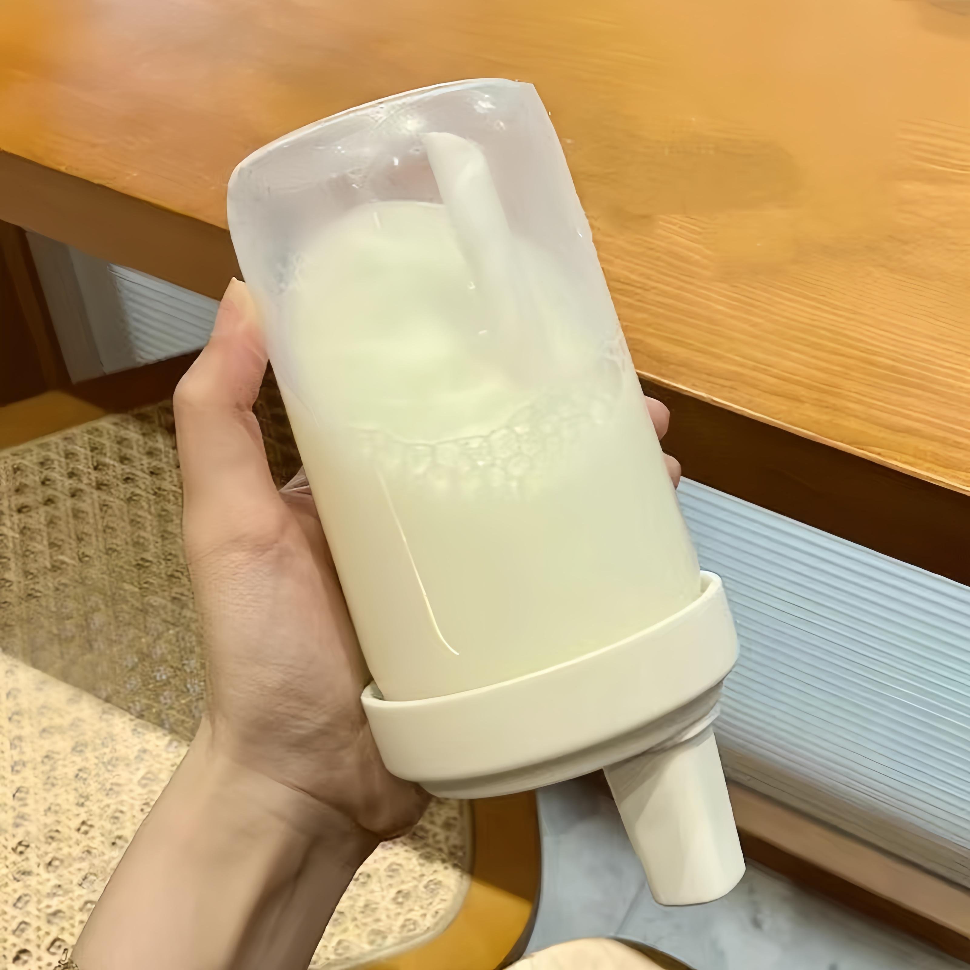 New customizable large capacity milk tea straw glass cup cute glass water bottle glass straw bottle