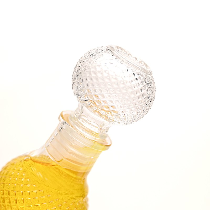 Good Price Fancy Round Empty Clear 50ml 100ml Beverage Spirit Liquor Glass Wine Bottle with Stopper