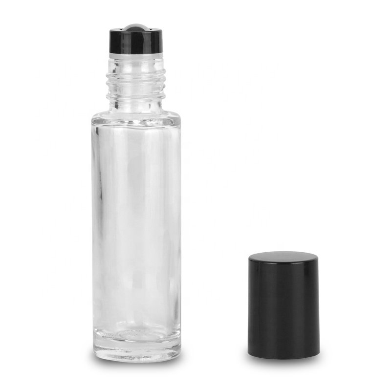 5ml 10ml Amber Blue Clear Skin Care Glass Roll on Bottle 10m Perfume Attar Essential Oil Bottle with Roller Ball Cap