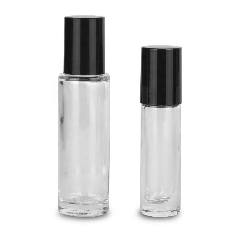 5ml 10ml Amber Blue Clear Skin Care Glass Roll on Bottle 10m Perfume Attar Essential Oil Bottle with Roller Ball Cap