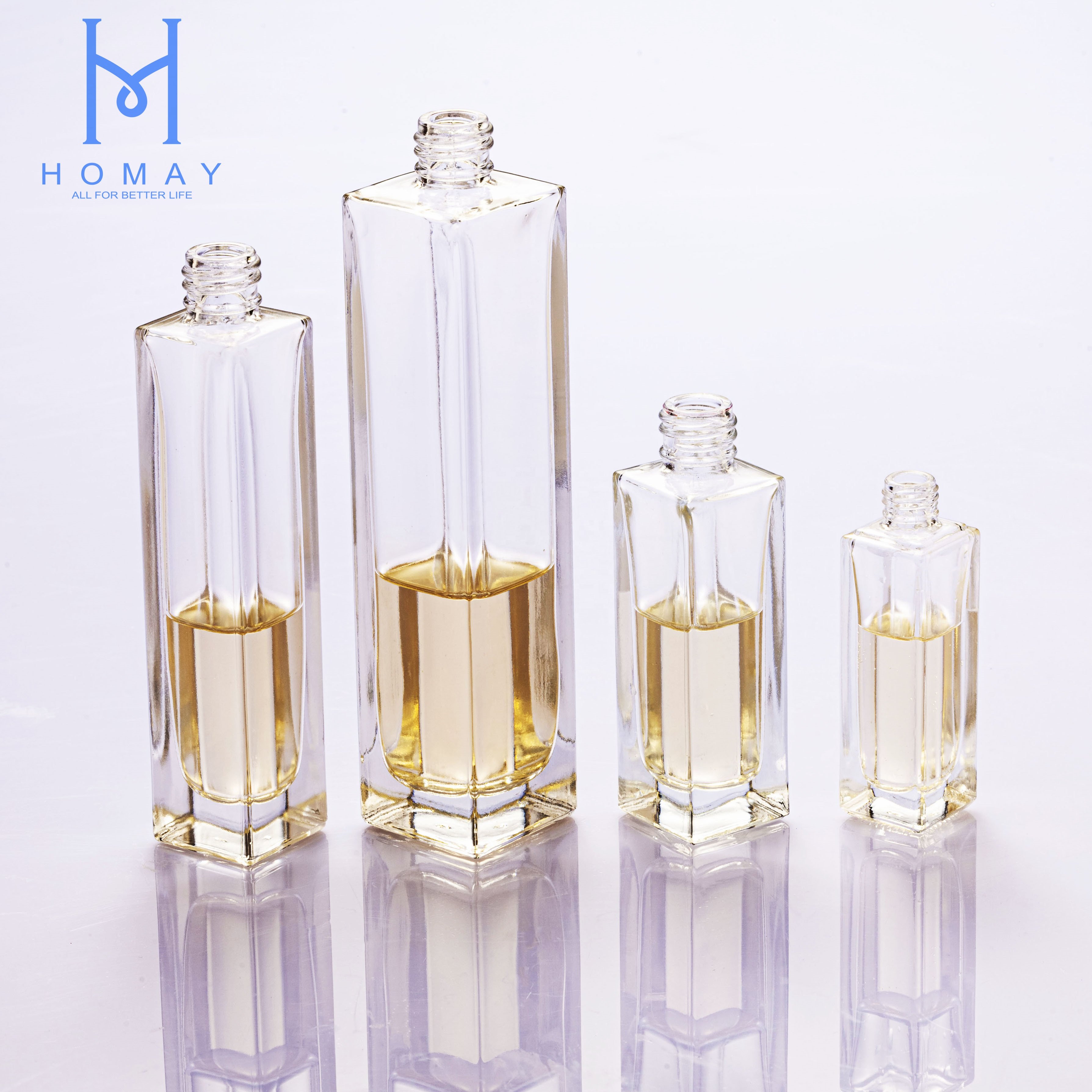 Hot selling 30ml 50ml 100ml clear frosted spray luxury empty glass perfume bottle with box