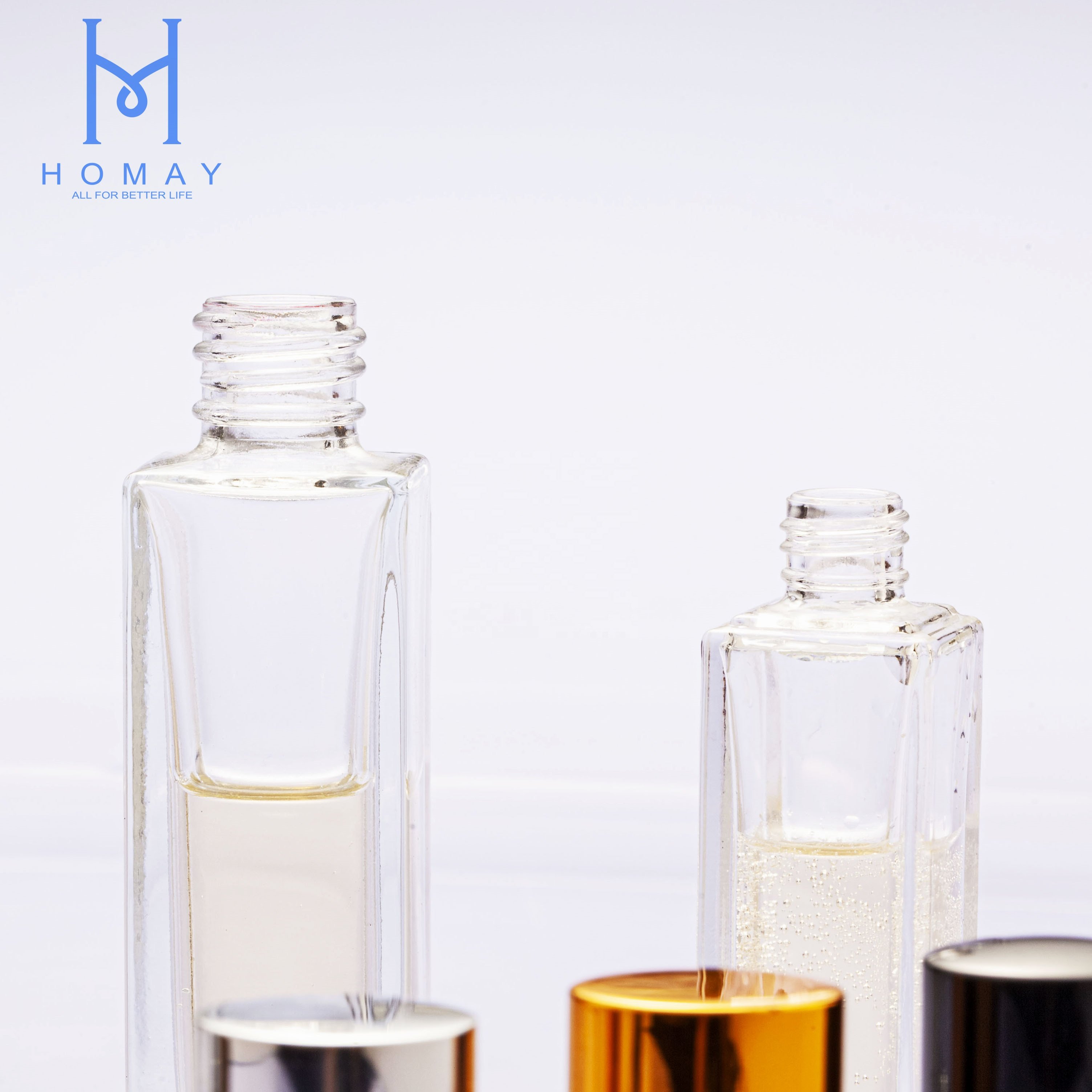 Hot selling 30ml 50ml 100ml clear frosted spray luxury empty glass perfume bottle with box