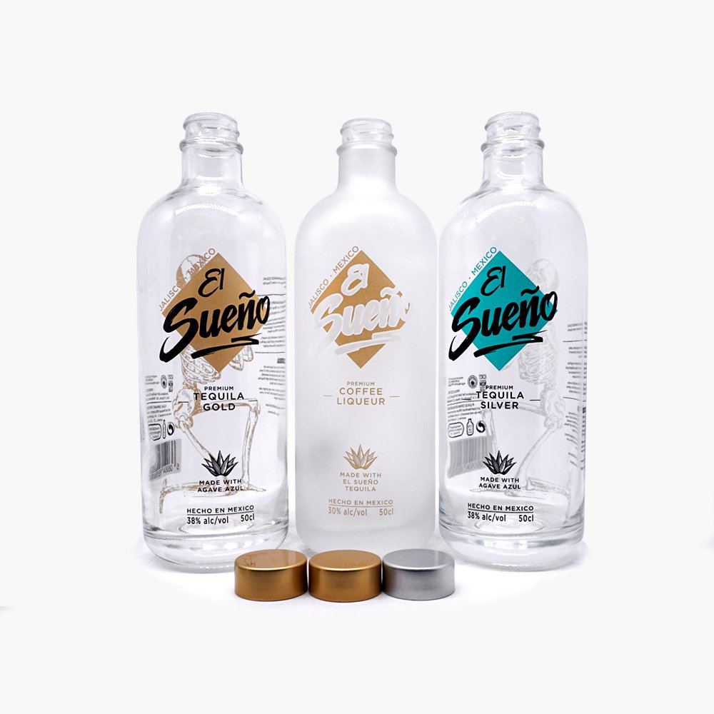 700ml custom design customized glass wine spirits bottles for whiskey brandy vodka