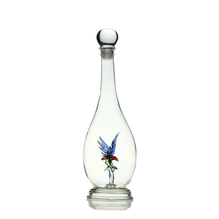 750ml wine bottle with lid stopper vodka and whiskey rose glass bottle whiskey decanter rum Tequila vodka bottle