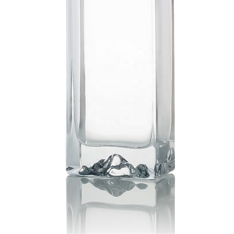 500ml Square Bottle Bottom of the Mountain Shaped Beverage Liquor Glass Bottle Water Bottle