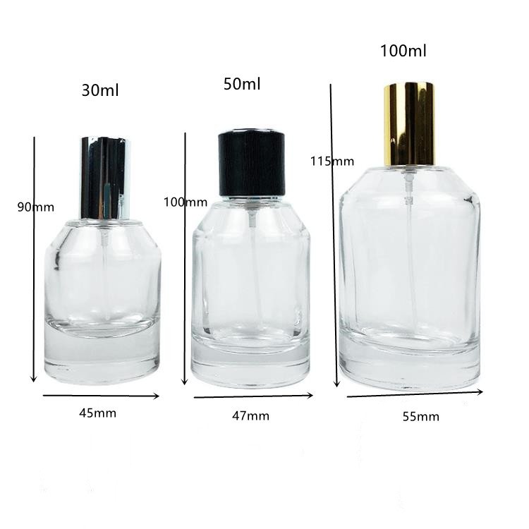 Luxury 30ml 50ml 100ml Perfume Bottles Set Slant Shoulder Perfume Glass Bottles From China