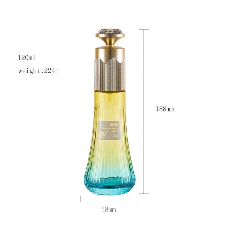 glass bottles for cosmetic 30g 50g 40ml 100ml 120ml cosmetic container bottle blue yellow cosmetic glass bottle set