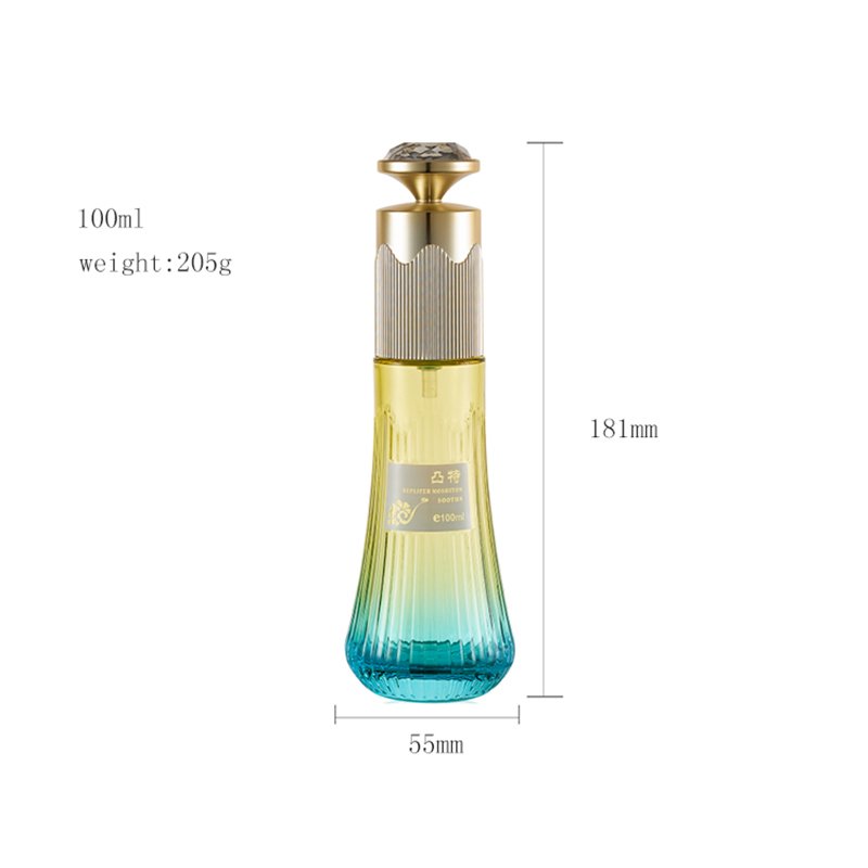 glass bottles for cosmetic 30g 50g 40ml 100ml 120ml cosmetic container bottle blue yellow cosmetic glass bottle set