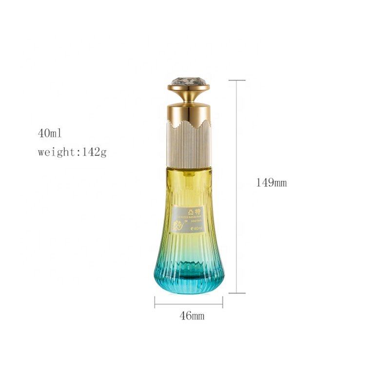 glass bottles for cosmetic 30g 50g 40ml 100ml 120ml cosmetic container bottle blue yellow cosmetic glass bottle set