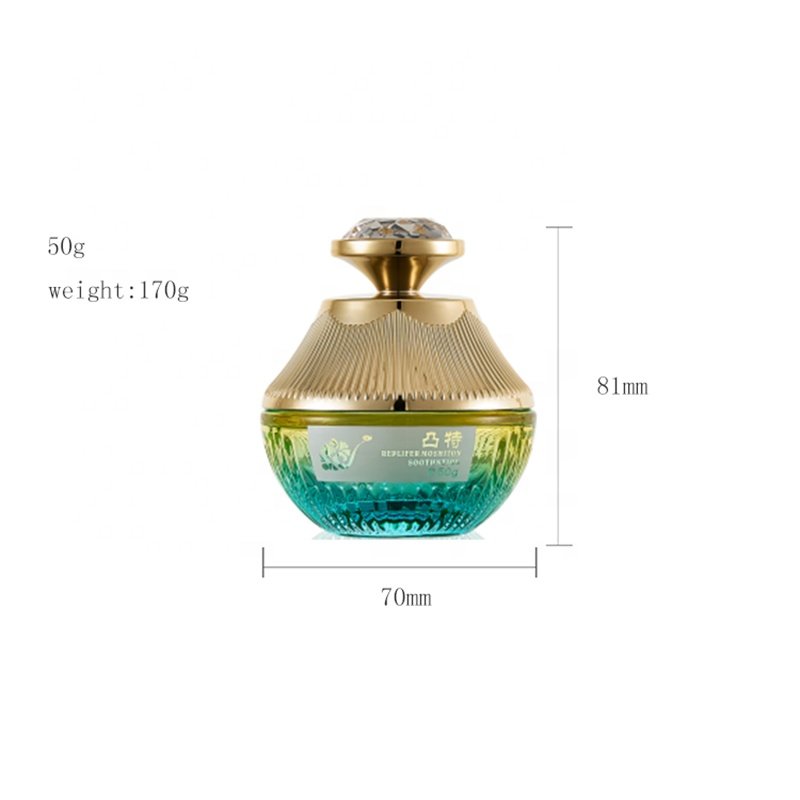 glass bottles for cosmetic 30g 50g 40ml 100ml 120ml cosmetic container bottle blue yellow cosmetic glass bottle set