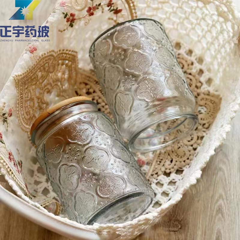 Amber capsule glass medicine pill bottles packaging wide mouth glass bottle with cap for vitamin tablet