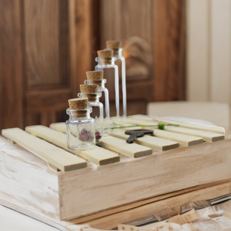 Wholesale High Quality 1ml 2 ml 5ml Small Glass Bottles With Cork Glass Stopper