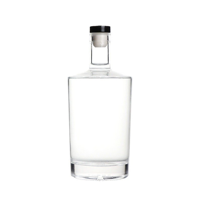 Vodka Wine Spirit Rum Glass Brandy Liquor Bottle Round Vodka Liquor Empty Glass Bottles