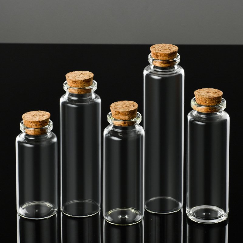 30mm 25ML Mini Small Glass Bottles with Cork Stopper Clear Wishing Bottle Tiny Glass Bottle Jars Hanging Decoration Wedding Vial