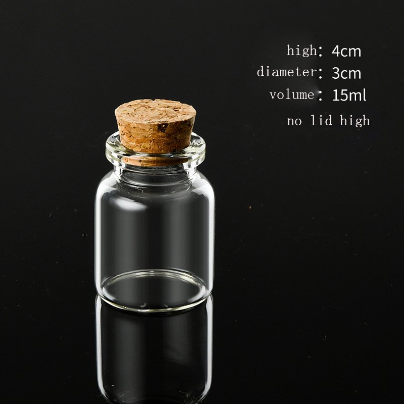 30mm 25ML Mini Small Glass Bottles with Cork Stopper Clear Wishing Bottle Tiny Glass Bottle Jars Hanging Decoration Wedding Vial