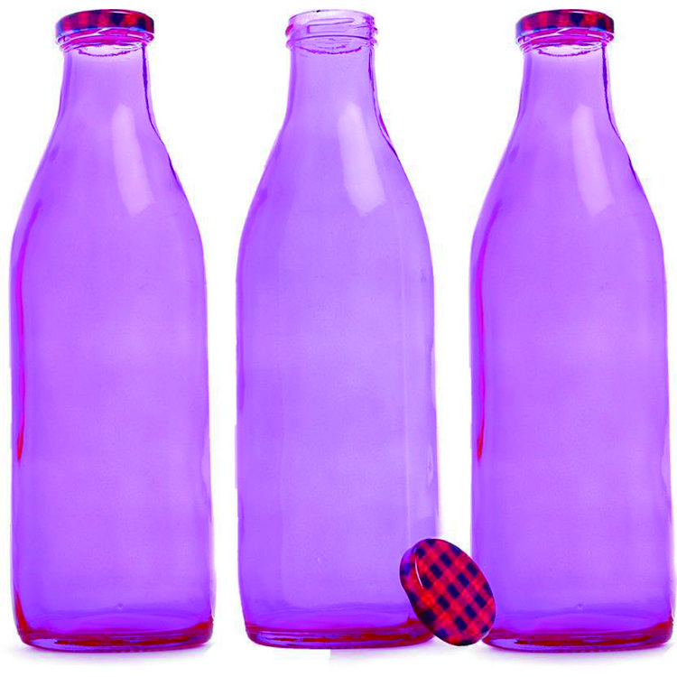 1L 1 Liter Glass Milk Bottle Custom Glass Milk Bottles 1000ml