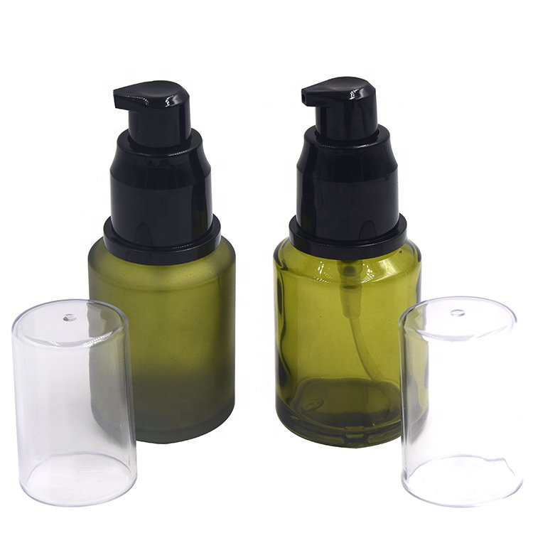 30ml 50ml 60ml 80ml Empty Luxury Perfume Pump Sprayer Serum Eye Essential Oil Glass Bottle with Cap Glass Cosmetic Containers