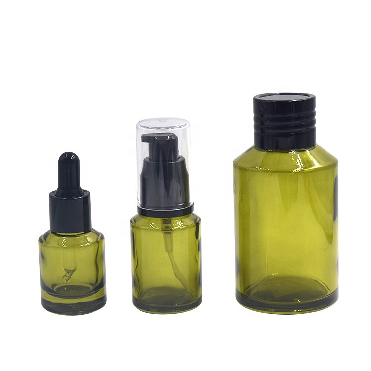 30ml 50ml 60ml 80ml Empty Luxury Perfume Pump Sprayer Serum Eye Essential Oil Glass Bottle with Cap Glass Cosmetic Containers