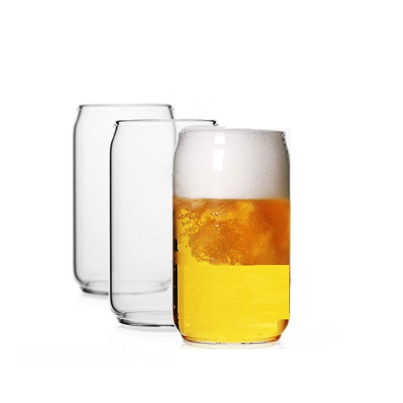 Best Wholesale Clear Coffee Mug Juice Soda Beer Glass Water Can Cup 16oz 20oz Shot Glasses with Bamboo Lid Glass Straw