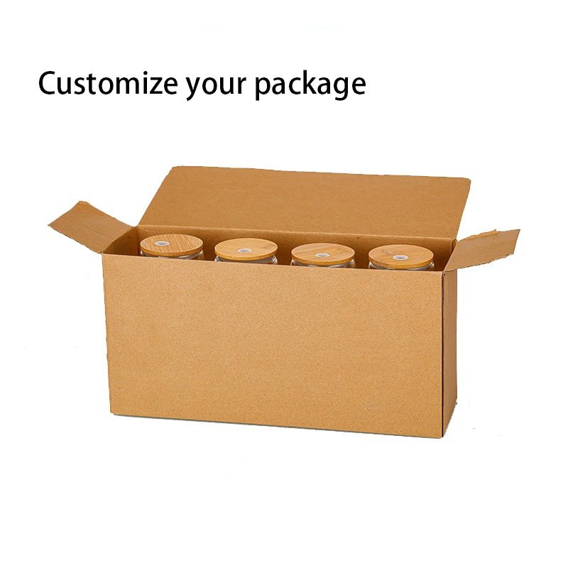 Best Wholesale Clear Coffee Mug Juice Soda Beer Glass Water Can Cup 16oz 20oz Shot Glasses with Bamboo Lid Glass Straw