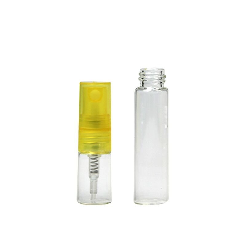 2ml 3ml 5ml transparent perfume glass bottles spray with pump small container