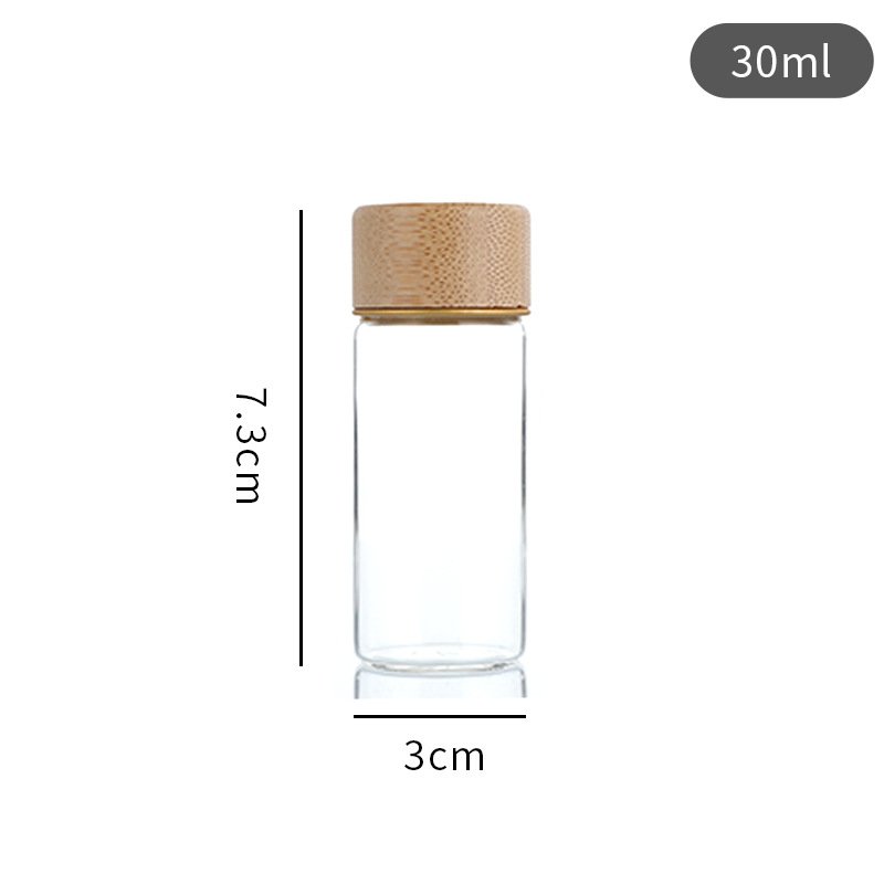 30MM High Borosilicate Glass Tube 70ml 80ml 90ml Storage Containers Glass Bottles Test Tubes With Bamboo Lid