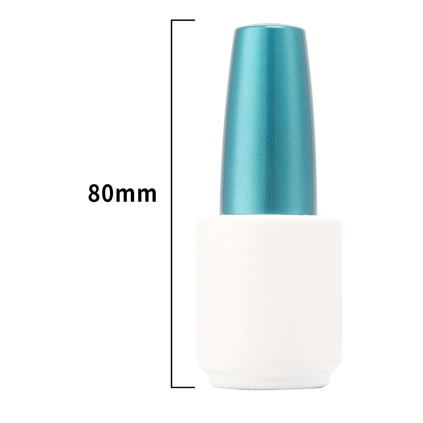 10ml Tempered Glass Bottle Top Coat Functional Nail Varnish Glue with Glass Reinforced Cover and Base for Hot Stamping