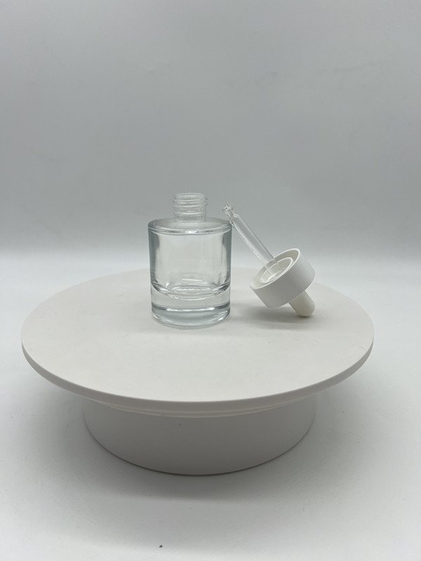 hot sale 10ml 20ml 30ml 50ml 60ml 80ml 100ml matte frost white Cylindrical essential oil double wall dropper glass bottle