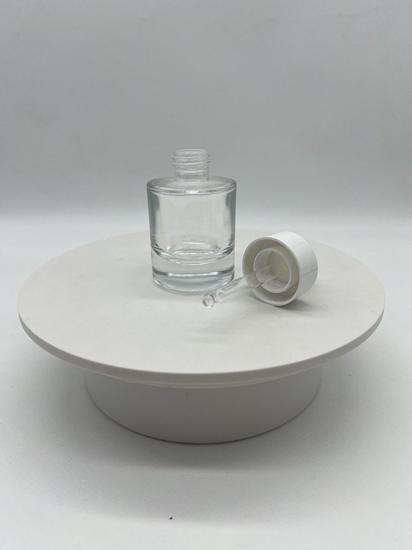 hot sale 10ml 20ml 30ml 50ml 60ml 80ml 100ml matte frost white Cylindrical essential oil double wall dropper glass bottle