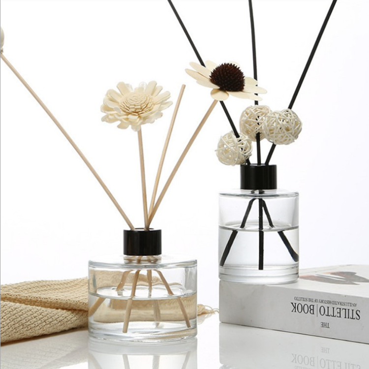 100ML cylinder aroma reed diffuser glass bottle