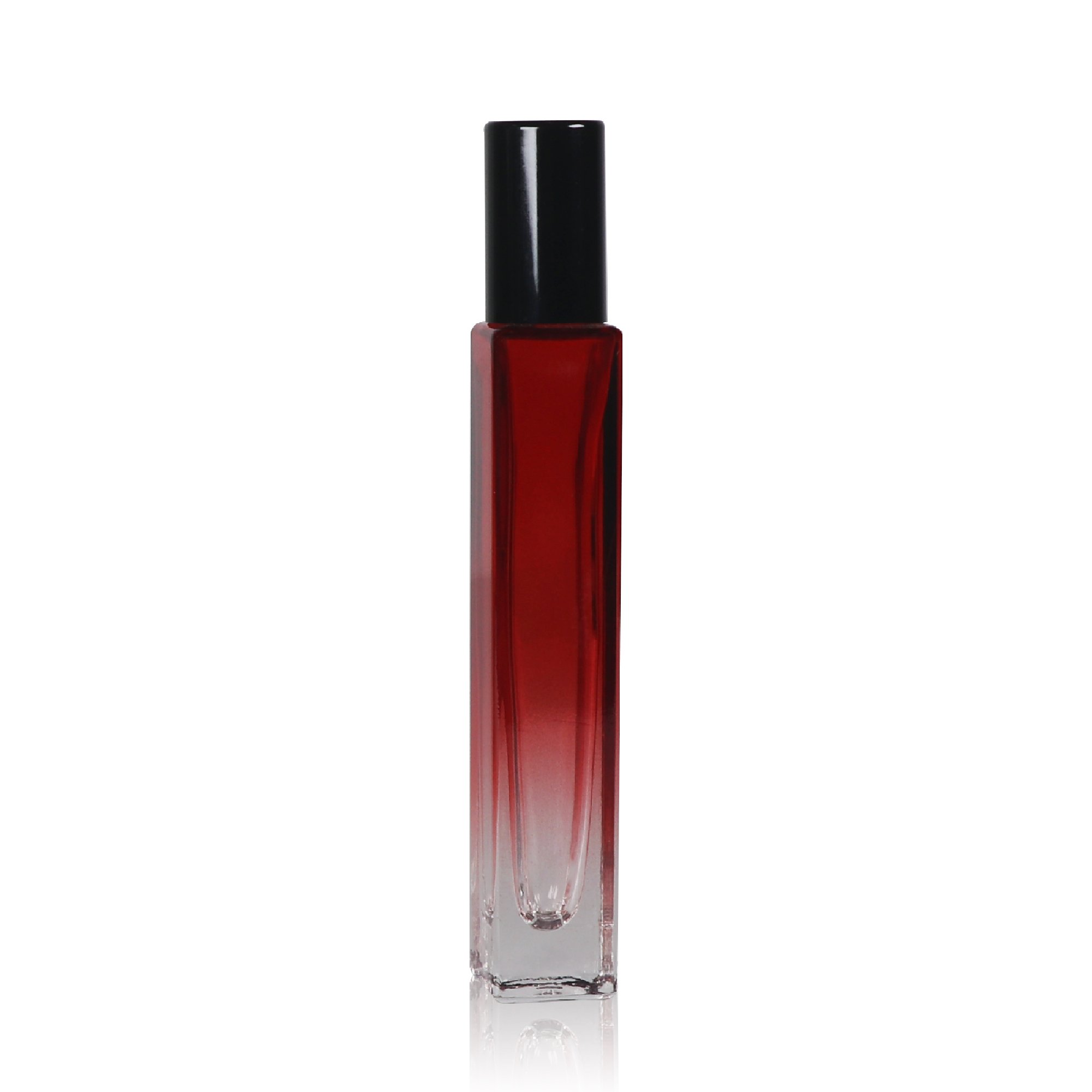 hot sale 10ml glass roller ball bottle perfume oil essential oil glass roll on bottle with black cap