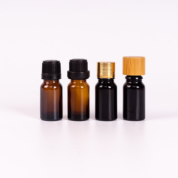 Custom Empty Luxury Amber Brown 15ml 20ml 30ml 50ml 100ml 5ml 10ml Glass Essential Oil Bottle For 5 ml 10 ml Serum Packaging