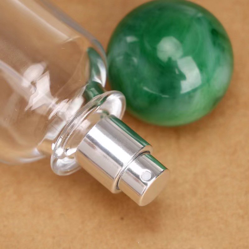 30ml 50ml 100ml Fragrance Glass Parfum Bottle With Crimp Spray Empty With Atomizer Refillable Perfume Bottle Wooden Lid
