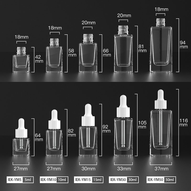 Luxury Gold Cap Essential Oil Bottle 5ml 10ml 15ml 30ml 50ml Custom Amber Skin Care Serum Dropper Glass Bottle