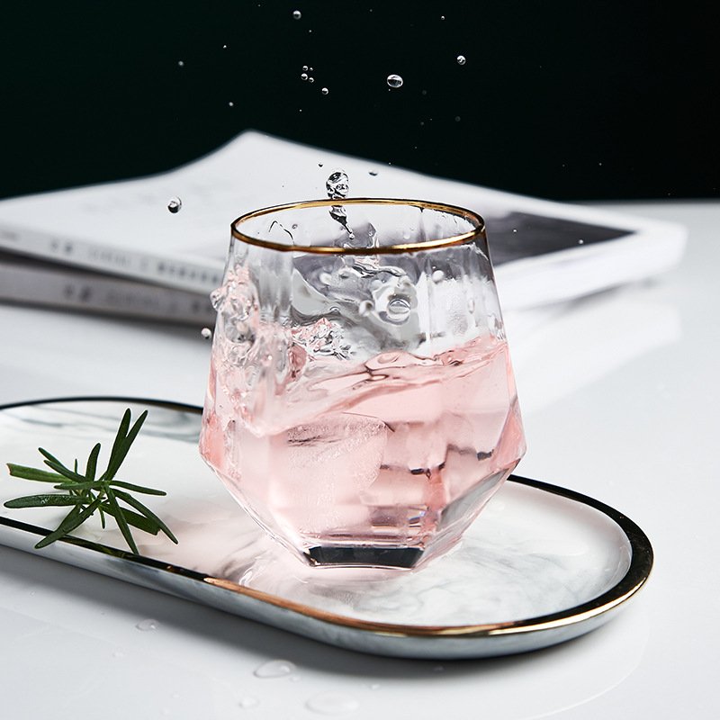 Hexagonal Creative glass Water Cup Cold Drinking Cup