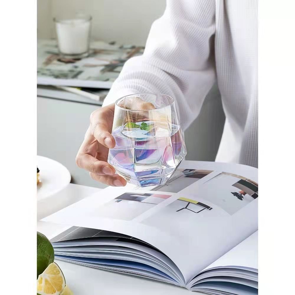 Hexagonal Creative glass Water Cup Cold Drinking Cup