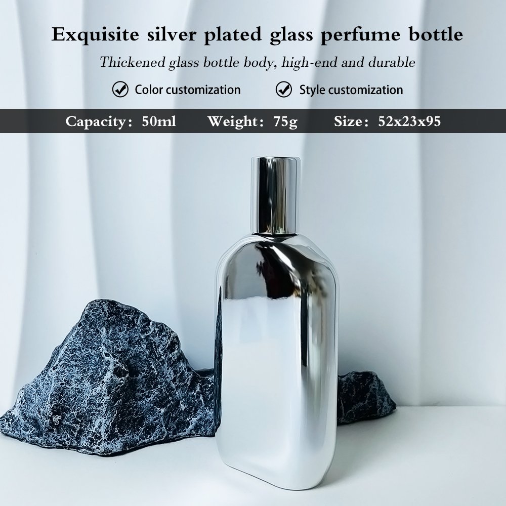 Mini Aluminum Spray Bottle Square Perfume Bottle Custom Logo 30ml 50ml Perfume Glass Bottle