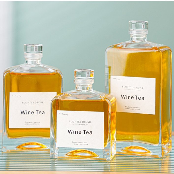 250ml 375ml 500ml Glass Empty Bottles Liquor Wine Gin Whisky Vodka Spirits Glass Bottle with Cap