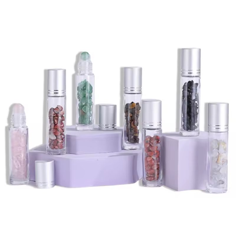 Wholesale deodorant roll on bottle glass refillable bottle roll on 10ml roll on glass bottle