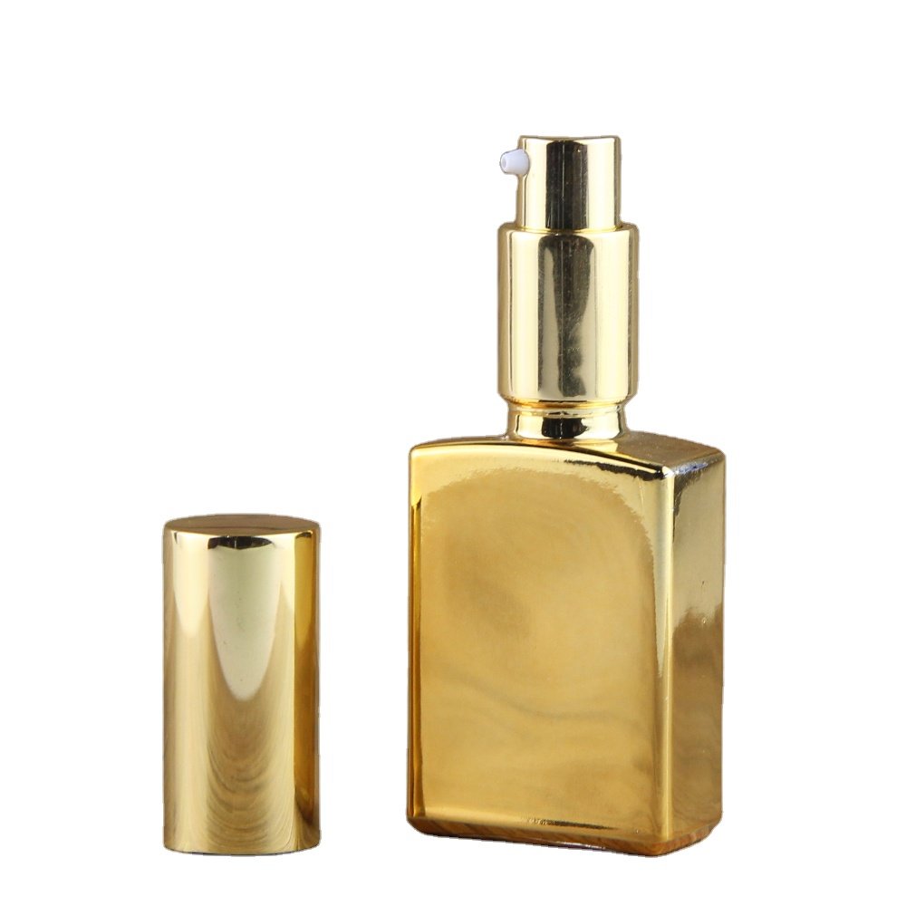 empty perfume bottles for sale spray pump cap glass bottle cosmetic gold silver round rectangle bottle