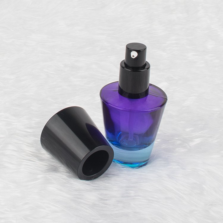 Serum gradient color frosted glass thick bottom dropper bottle for essential oils cosmetic bottles