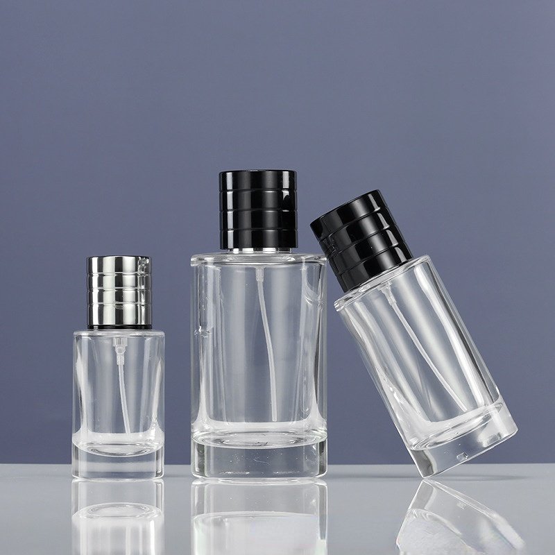 Wholesale Perfume Bottle Glass 25ml 50ml 100ml Cylinder Toner Empty Atomizer Spray Glass Bottle