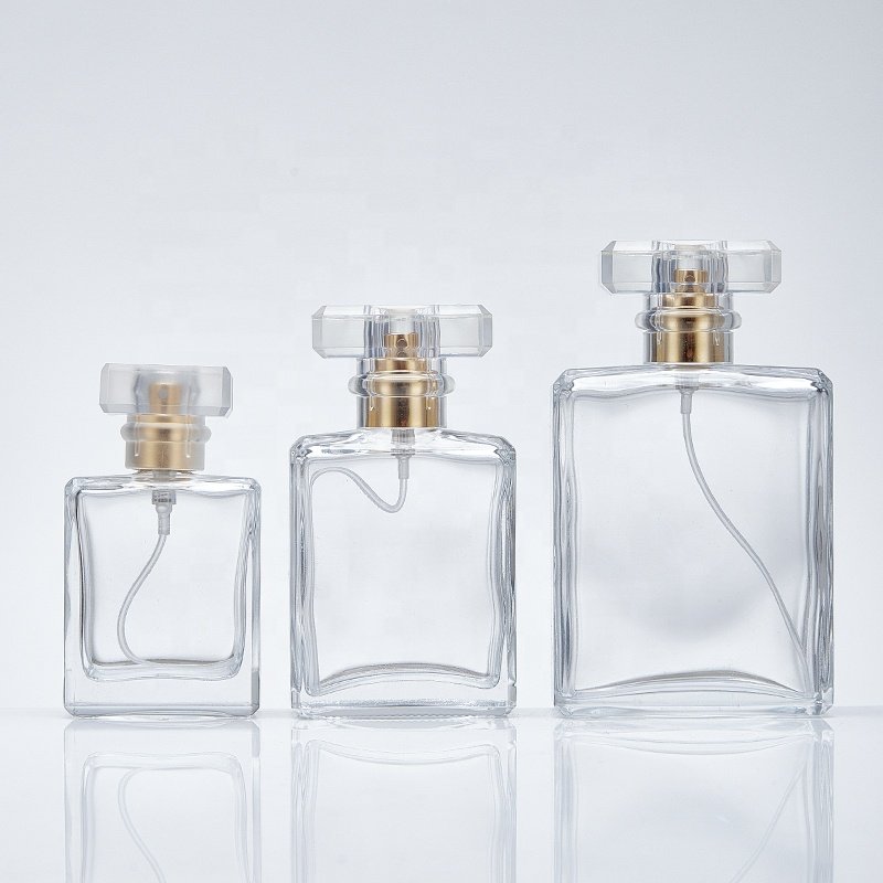 Top level 30 ml 50 ml 100 ml glass perfume bottle with lid